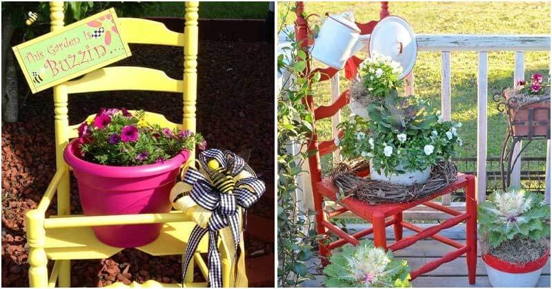 Upcycled Chair Planter Ideas