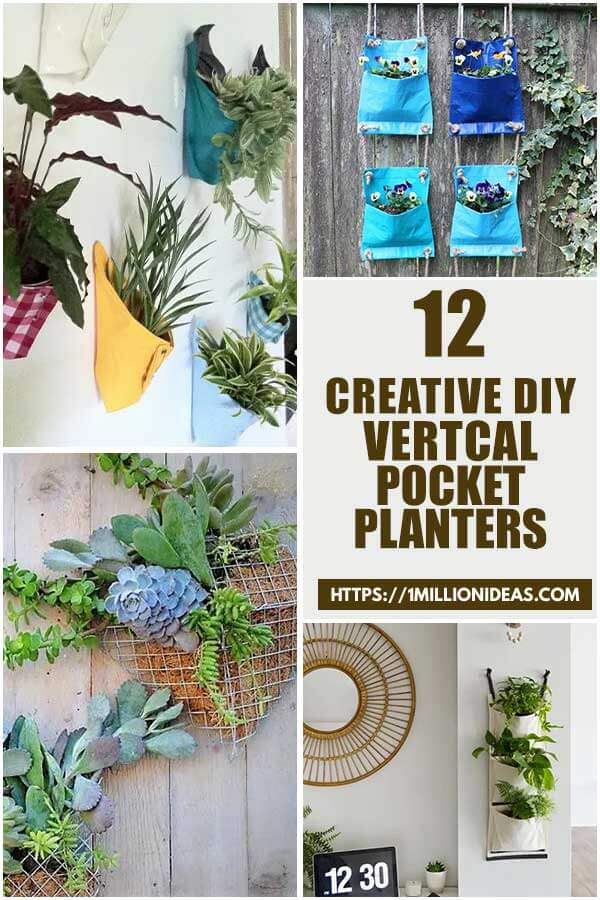 12 Creative DIY Vertical Pocket Planters 