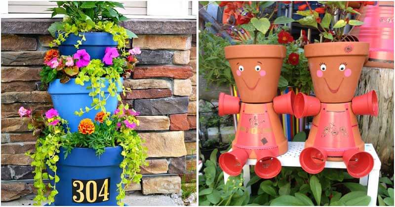 18-Amazing-Garden-Ideas-For-Stacked-Pots-ft