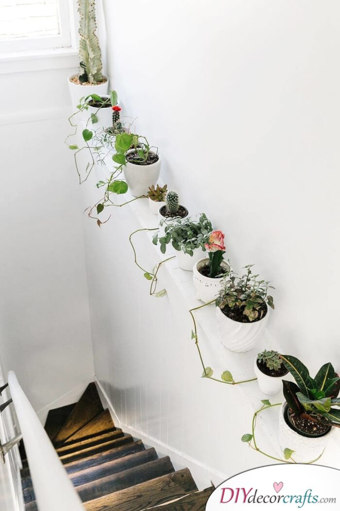 18 Inspiring Green Indoor Gardens On The Staircase - 131