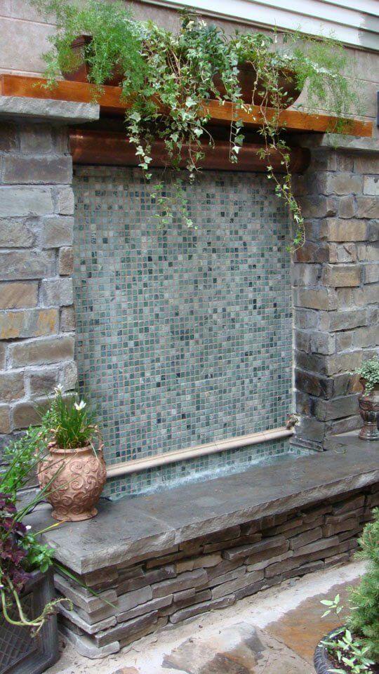 25 Astound Garden Wall Water Feature Ideas - 165