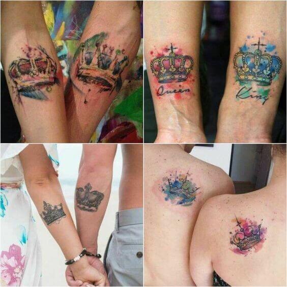 Top 35 Unique King And Queen Crown Tattoo Designs For Couples To Try - 209