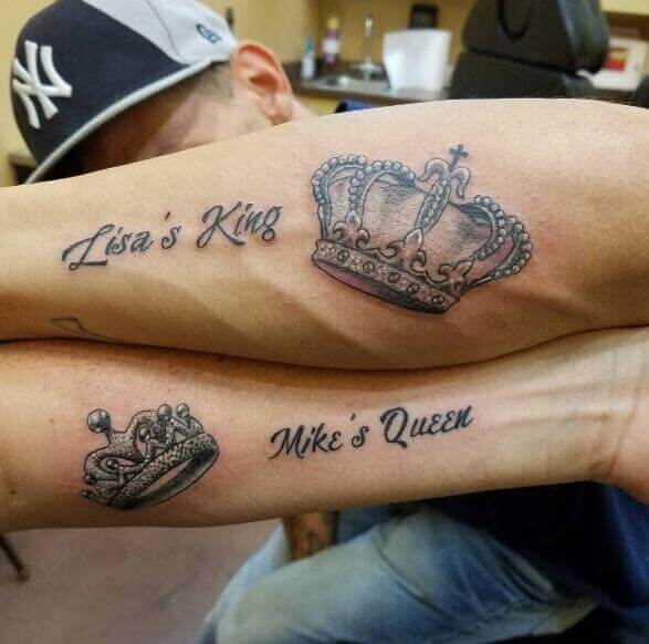 Top 35 Unique King And Queen Crown Tattoo Designs For Couples To Try - 259