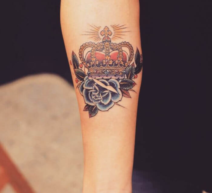 Top 35 Unique King And Queen Crown Tattoo Designs For Couples To Try - 269