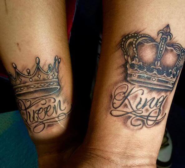 Top 35 Unique King And Queen Crown Tattoo Designs For Couples To Try - 273