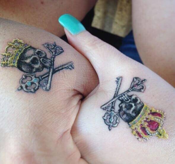 Top 35 Unique King And Queen Crown Tattoo Designs For Couples To Try - 275