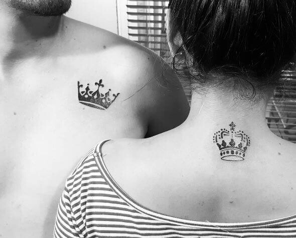 Top 35 Unique King And Queen Crown Tattoo Designs For Couples To Try - 215