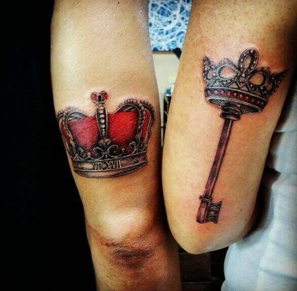 Top 35 Unique King And Queen Crown Tattoo Designs For Couples To Try - 225