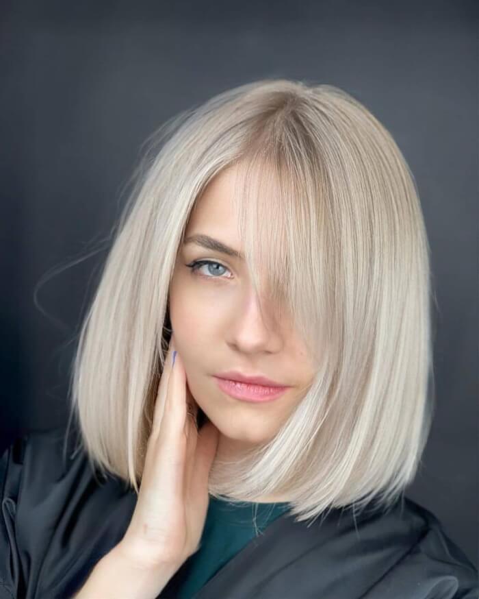 12 Adorable Ideas For Middle Part Bob In 2022 - 91
