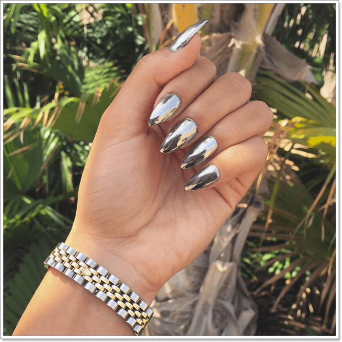 Top 20 Chrome Nail Designs That Are All Over Instagram Feed - 127