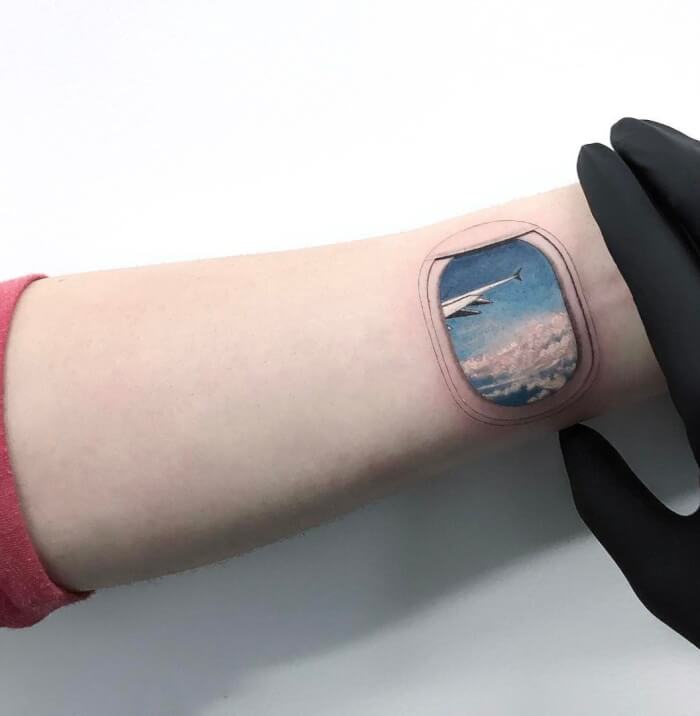Look At The Most Attractive Airplane Tattoo Specifically Designed For Travel Lovers - 125