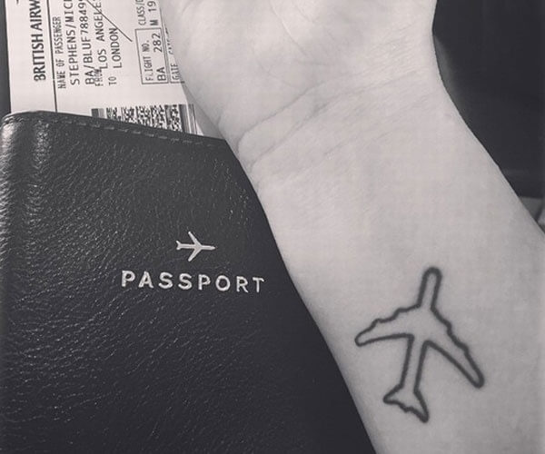 Look At The Most Attractive Airplane Tattoo Specifically Designed For Travel Lovers - 147