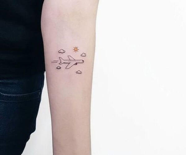 Look At The Most Attractive Airplane Tattoo Specifically Designed For Travel Lovers - 157