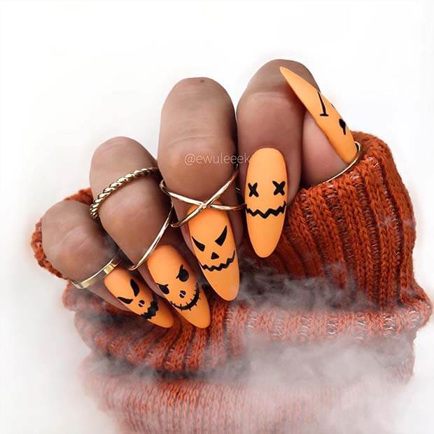 Fun Pumpkin Nails