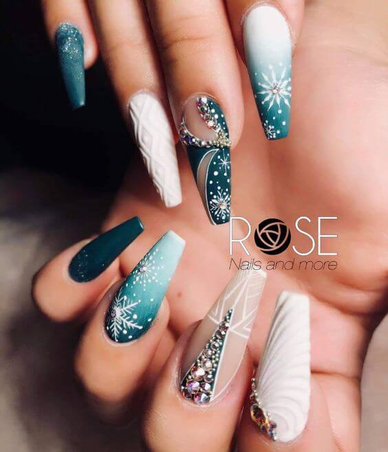 Ombre Green Nails