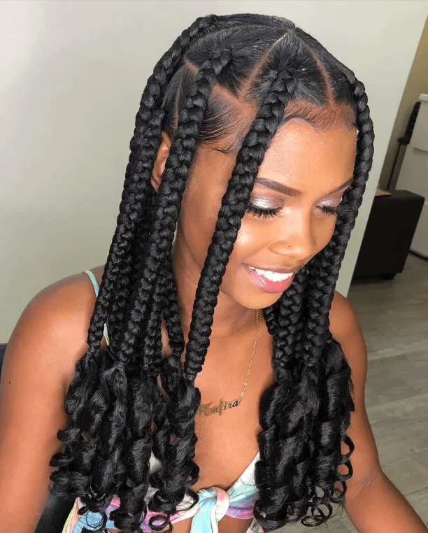 Mid Back Knotless Braids