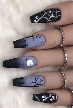 Halloween Ombre Nails