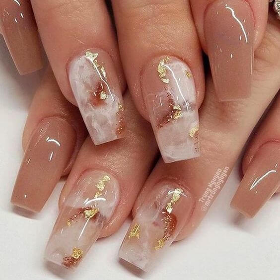 Coffin Ombre Nails