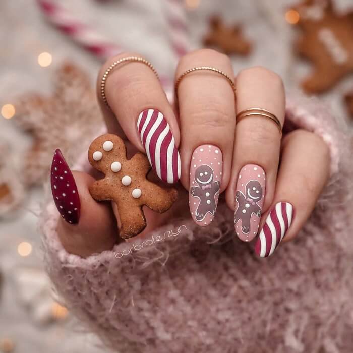 Gingerbread nails for Christmas 