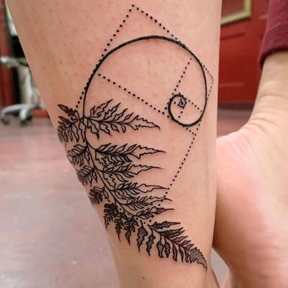 Fern Fibonacci Tattoo