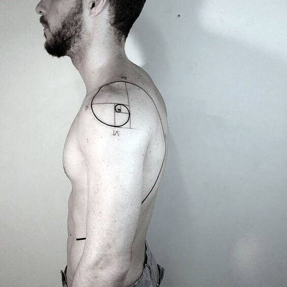 Fibonacci Tattoo Men