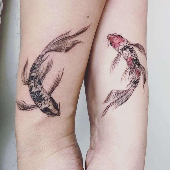 Matching Koi Tattoos