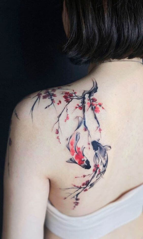Koi Tattoo Design For Women