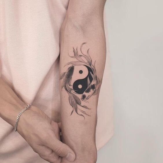 Yin Yang Koi Tattoo
