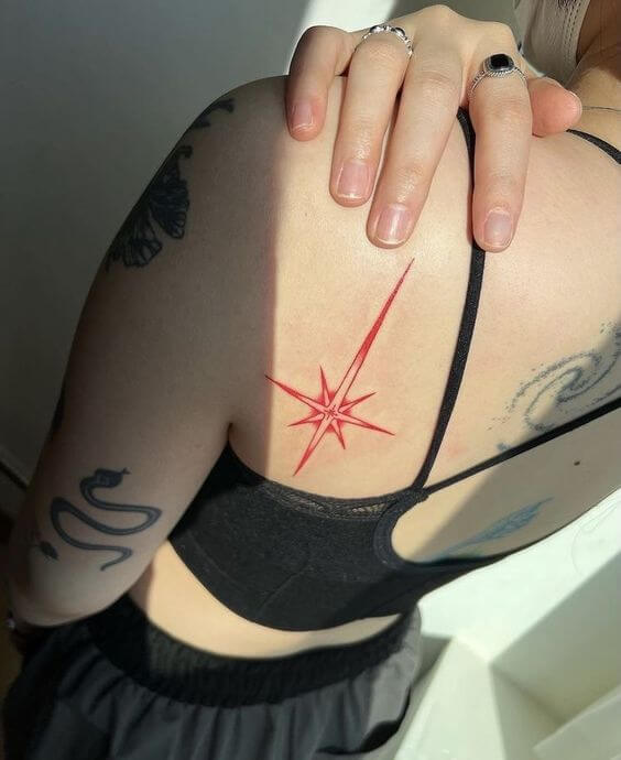 red star tattoo