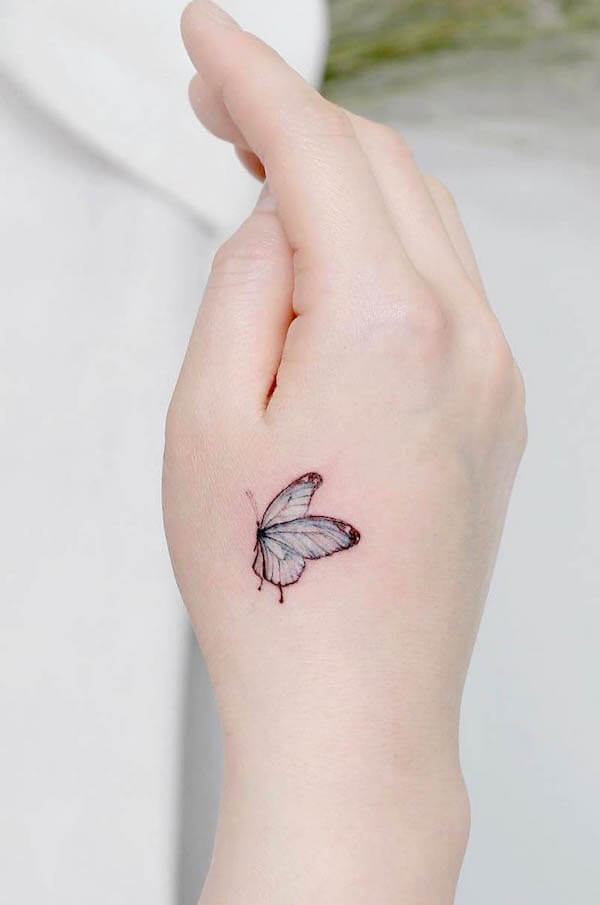 Butterfly Hand Tattoos