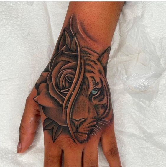 Lion Hand Tattoo