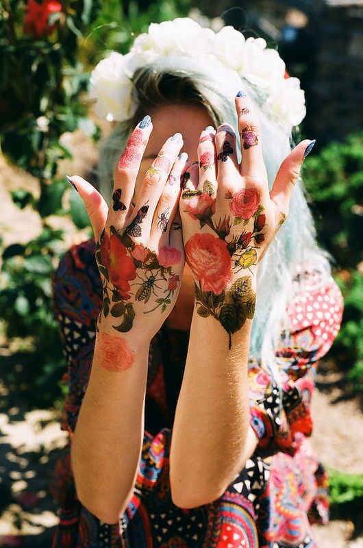 Floral Hand Tattoo