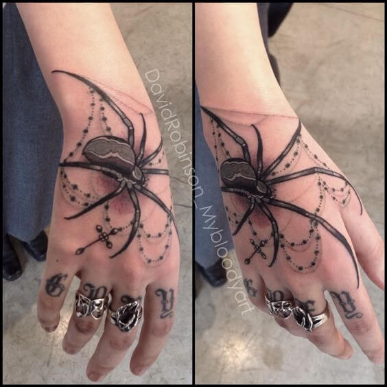 Spider Hand Tattoo