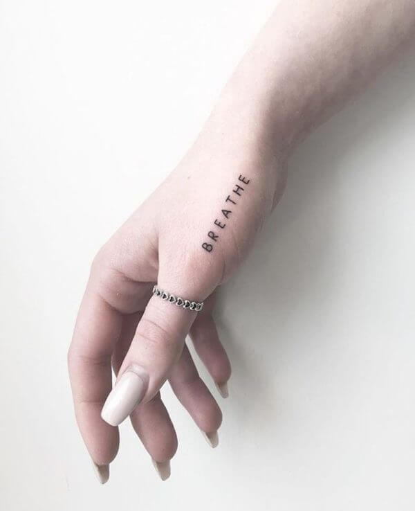 Hand Tattoo Text