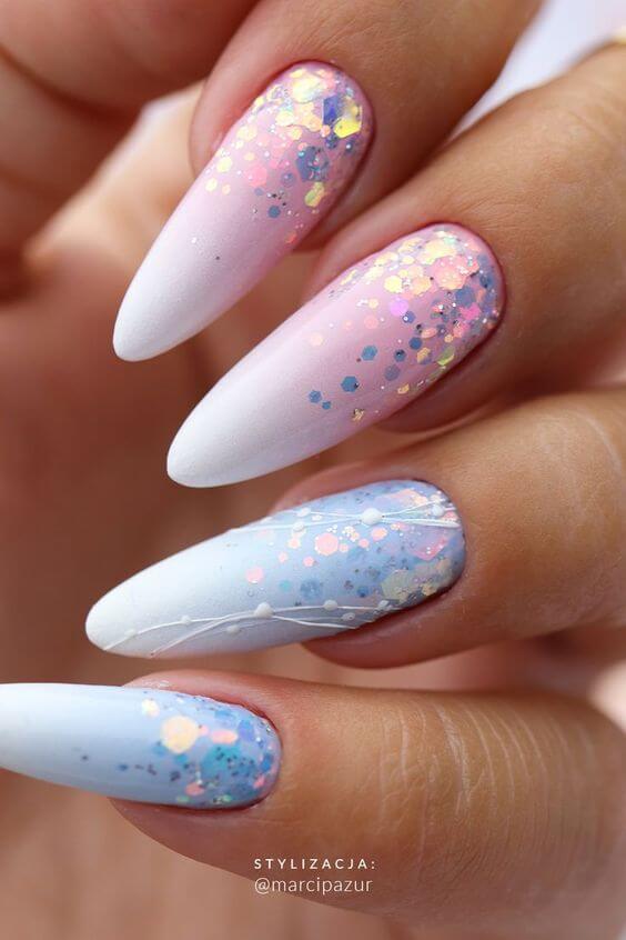 Ombre Beach Nails