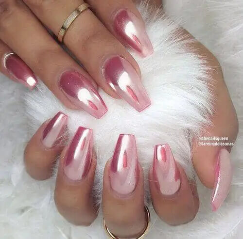 Long Hot Pink Nails 