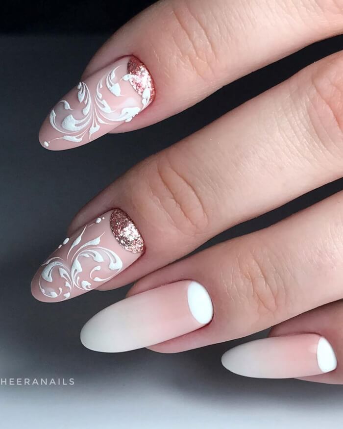 Classy Wedding Nails