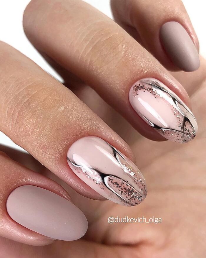 Nude Wedding Designs For Nails