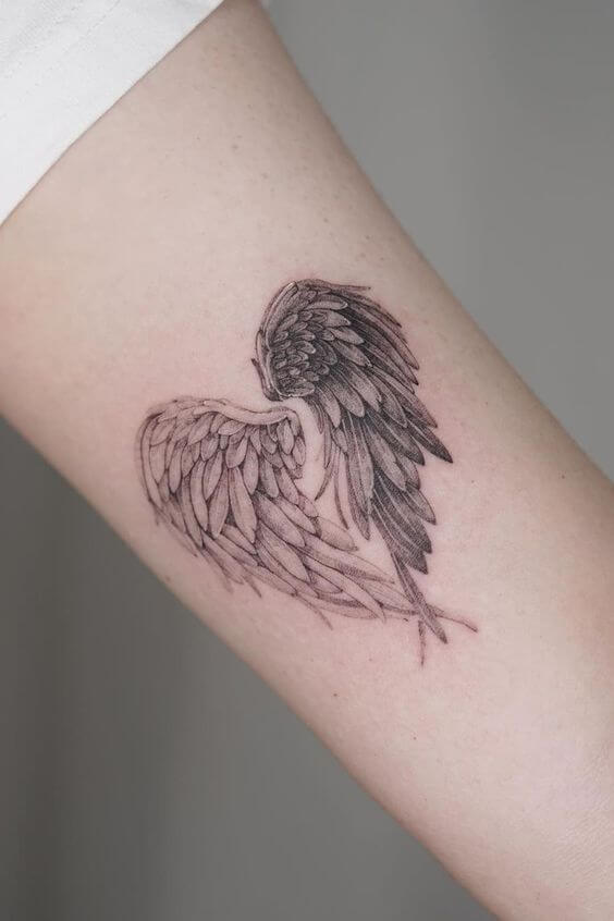 Angel Wing Aries Tattoos
