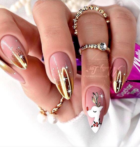 Christmas Nails Reindeer