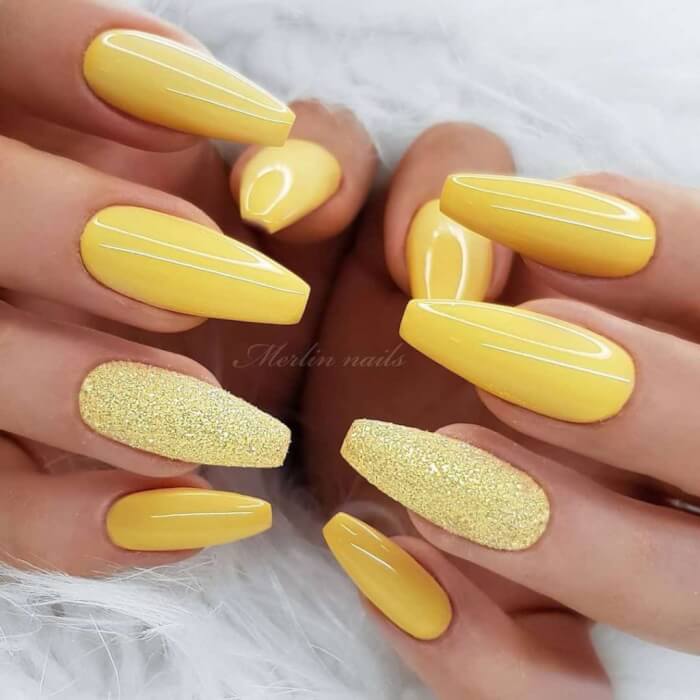 Classic Yellow Nails