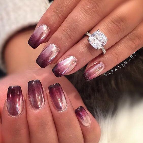 ombre chrome nails