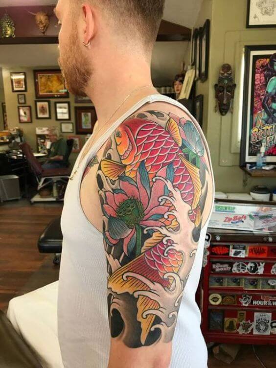 Koi Tattoo Half Sleeve