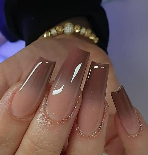 Ombre Brown Nails