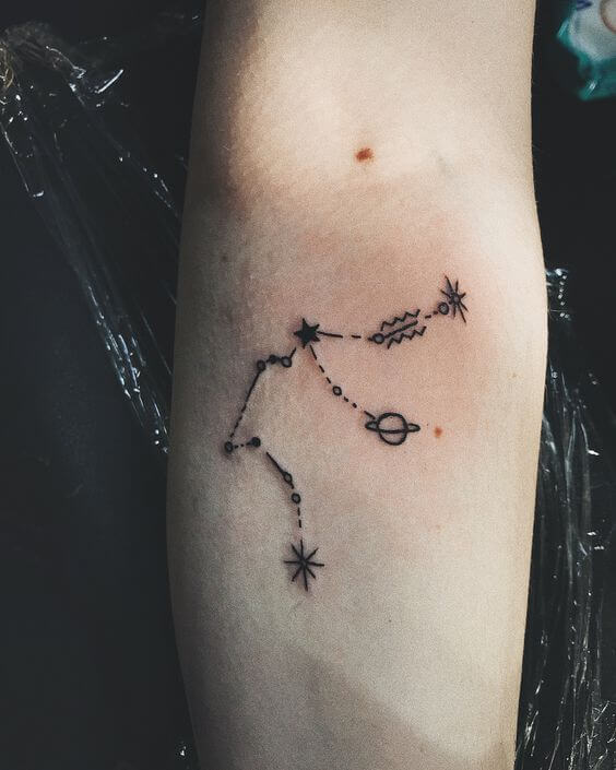 Aquarius Constellation Tattoo