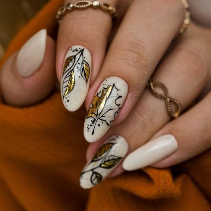 Ivory White Nails For Fall