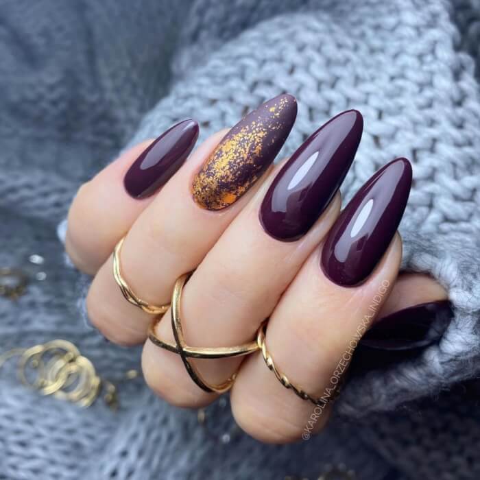 Deep Purple Fall Nails