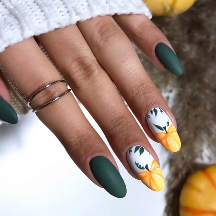 Pumpkin Nail Art