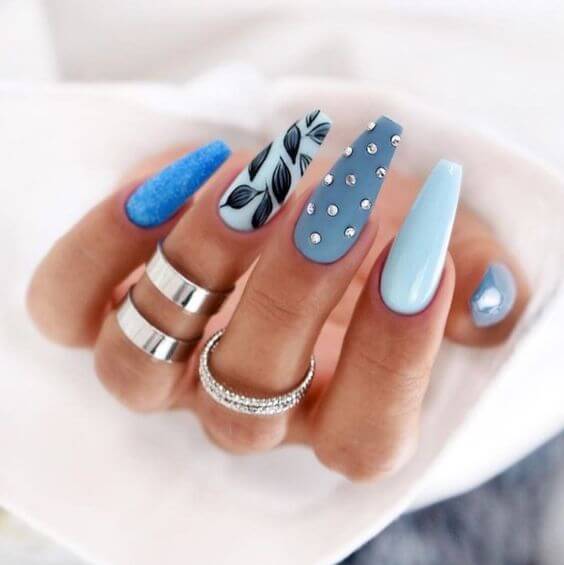 Pastel Blue Nails