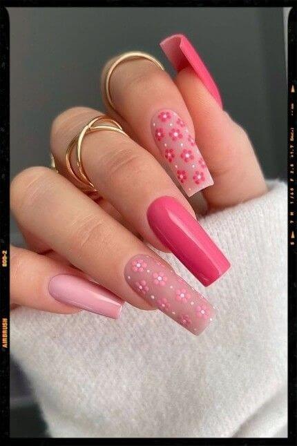 Different Shades Of Pink Nails